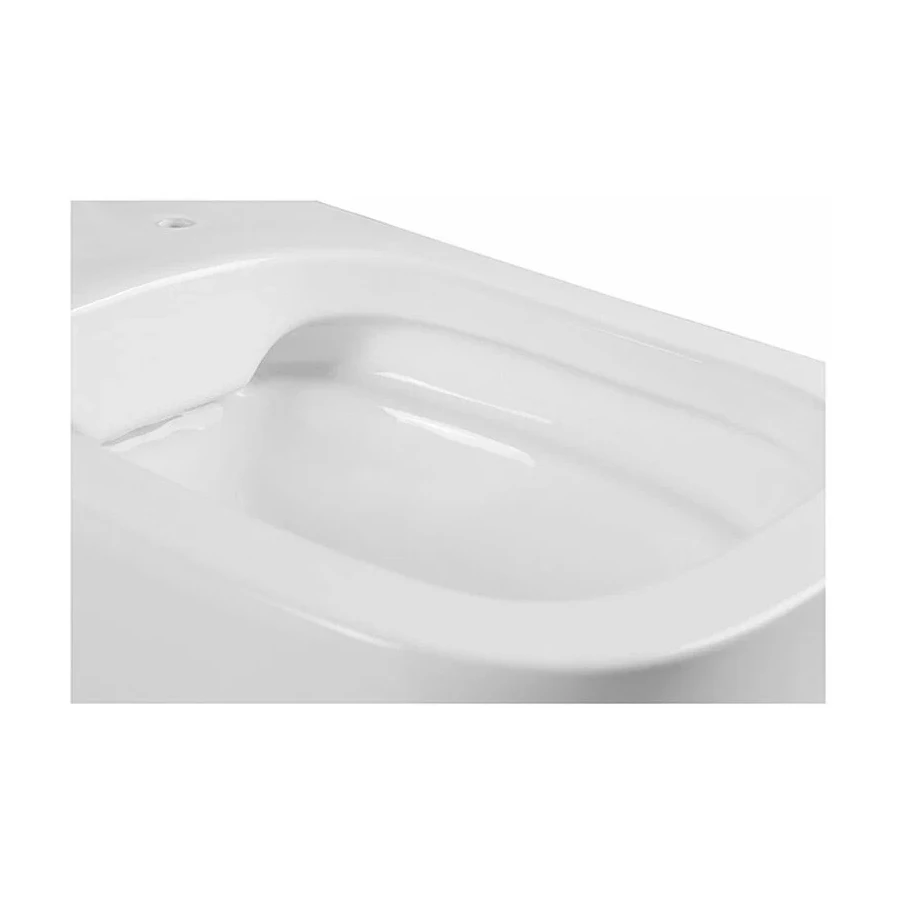 Унитаз Aquatek Лугано подвесной безободковый тонкое сиденье с механизмом плавного закрывания крепеж AQ2002-00 51x35x36 см