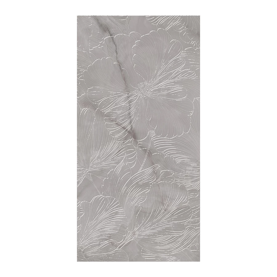 Плитка настенная Kerlife Onix Blanco-Gris Fiori 33 серая 63х31,5 см