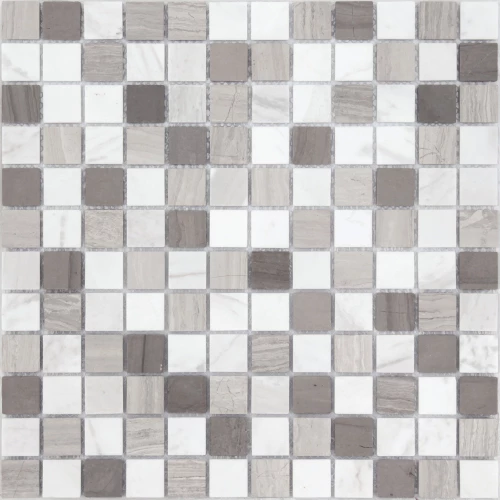 Мозаика из натурального камня LeeDo Ceramica Pietra Mix 3 MAT серо-белый микс 29,8x29,8 см