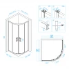 Душевой уголок RGW CL-54B Прозрачное 32095400-14 100х100 см