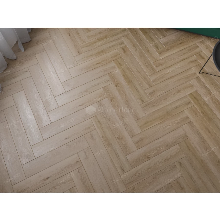 Каменный SPC ламинат Alpine Floor Norland Lagom Parquet Sot 1033-6 34 класс 3.5 мм 2.25 кв.м 60х12.5 см