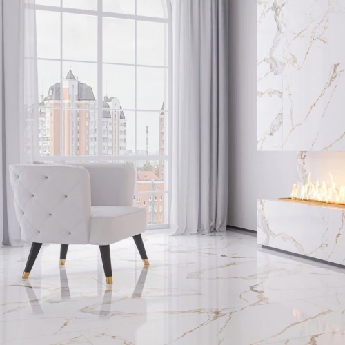 Керамогранит Neodom Sale Statuario Gold Fusion матовый бежевый N20320 120x60 см