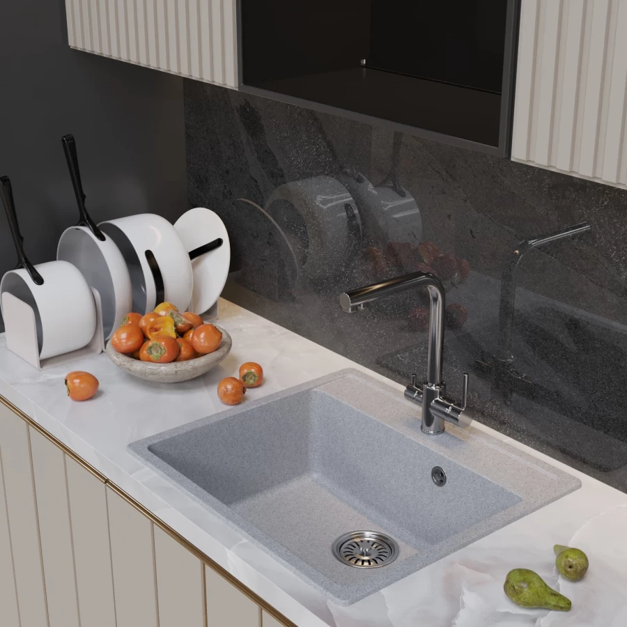 Мойка MixLine ML-GM15 New серая 310 551916 56x50x18 см