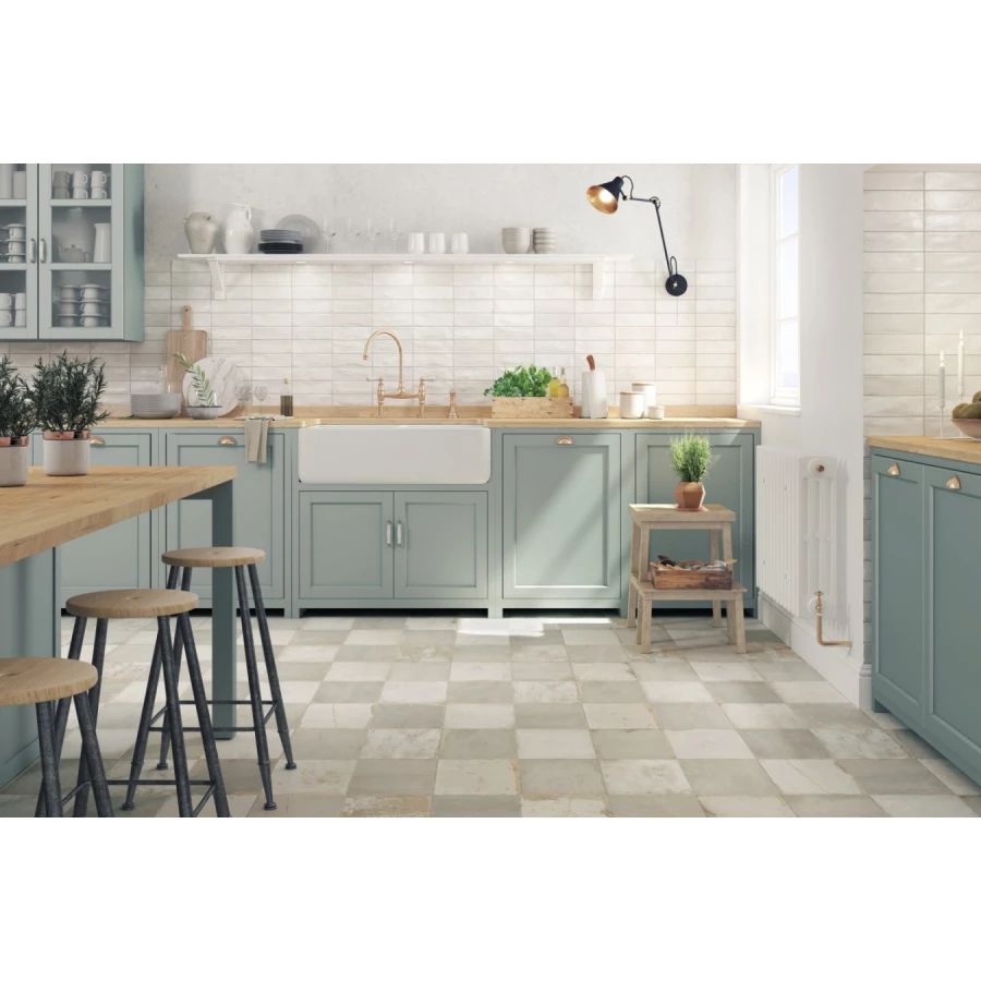 Плитка керамическая Peronda ФС Слай Схескер Силвер / FS Clay Checker Silver матовая серая 30068 45х45 см