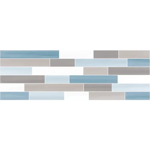 Плитка настенная I.Tiles Charme Cristal Muretto Grigio Azzuro матовая мультиколор CHA26MGA 60x20 см