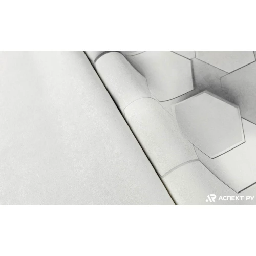 Обои флизелиновые Аспект Гексагон серые 70670-14 1,06х10,05 м