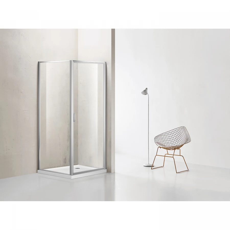 Душевое ограждение Azario Richmond без поддона прозрачное стекло 6 мм профиль хром AZ-NAG1221 1000 100х100х195 см