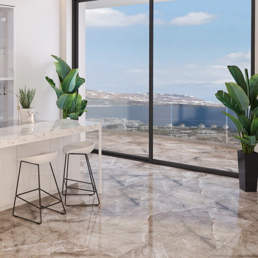 Керамогранит Neodom Sale Morato Polished глянцевый серый CV20216 120x60 см