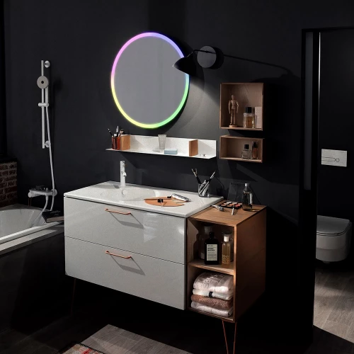 Зеркало Azario Perla neo - RGB сенсорный выключатель мультицвет LED-00002610 77x77 см