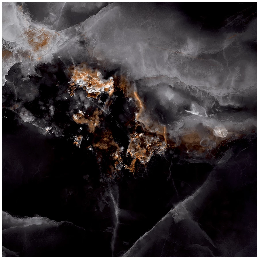 Керамогранит Laparet Andora Black полированный чёрный 60х60 см