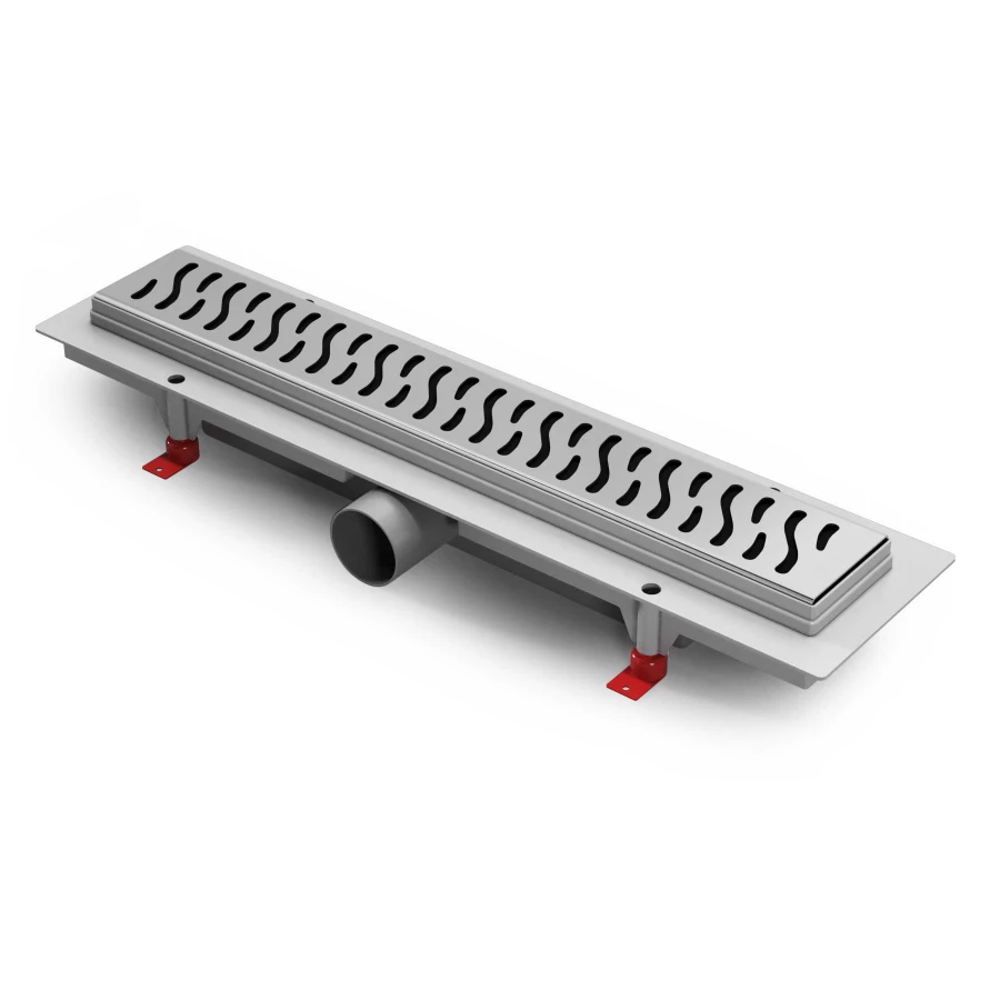 Душевой лоток Creto Zigzag с решеткой хром CRE-550 ZH 55 см