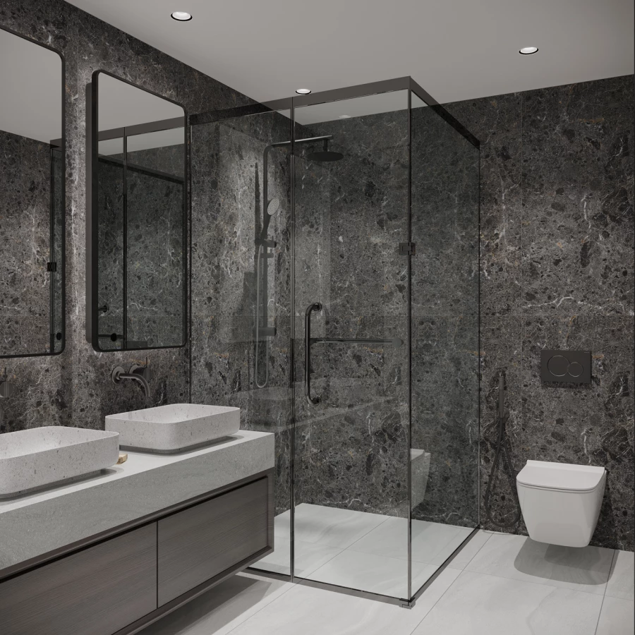 Керамогранит NT Ceramic Rockstar Black Abyss матовый черный NTTHS99802D 120х60 см