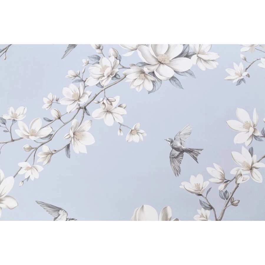 Обои флизелиновые Palitra Life Magnolia голубые PL72535-46 1,06х10,05 м