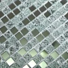 Мозаика Bonaparte Стеклянная мозаика Mirror 15х15 зеркальная глянцевая серебряная 30х30 см