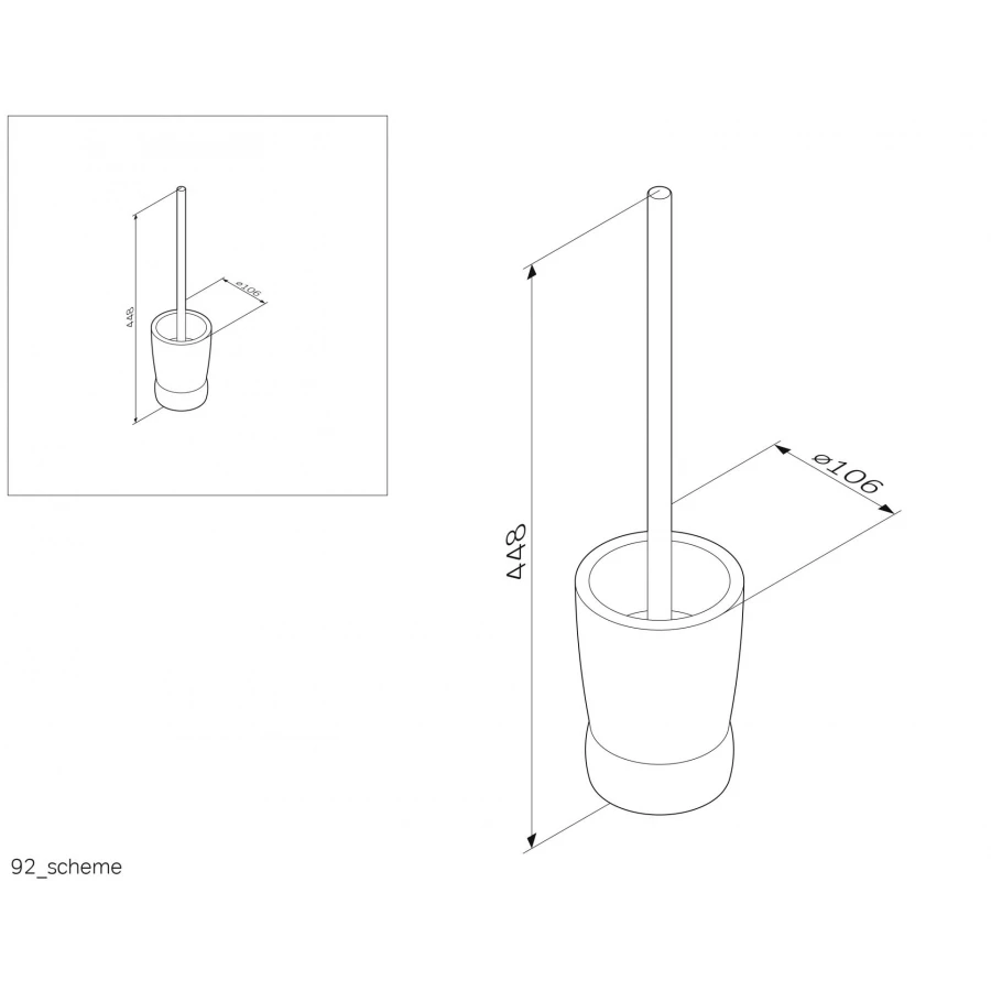 Стойка с туалетной щеткой Am Pm Sensation A3033200