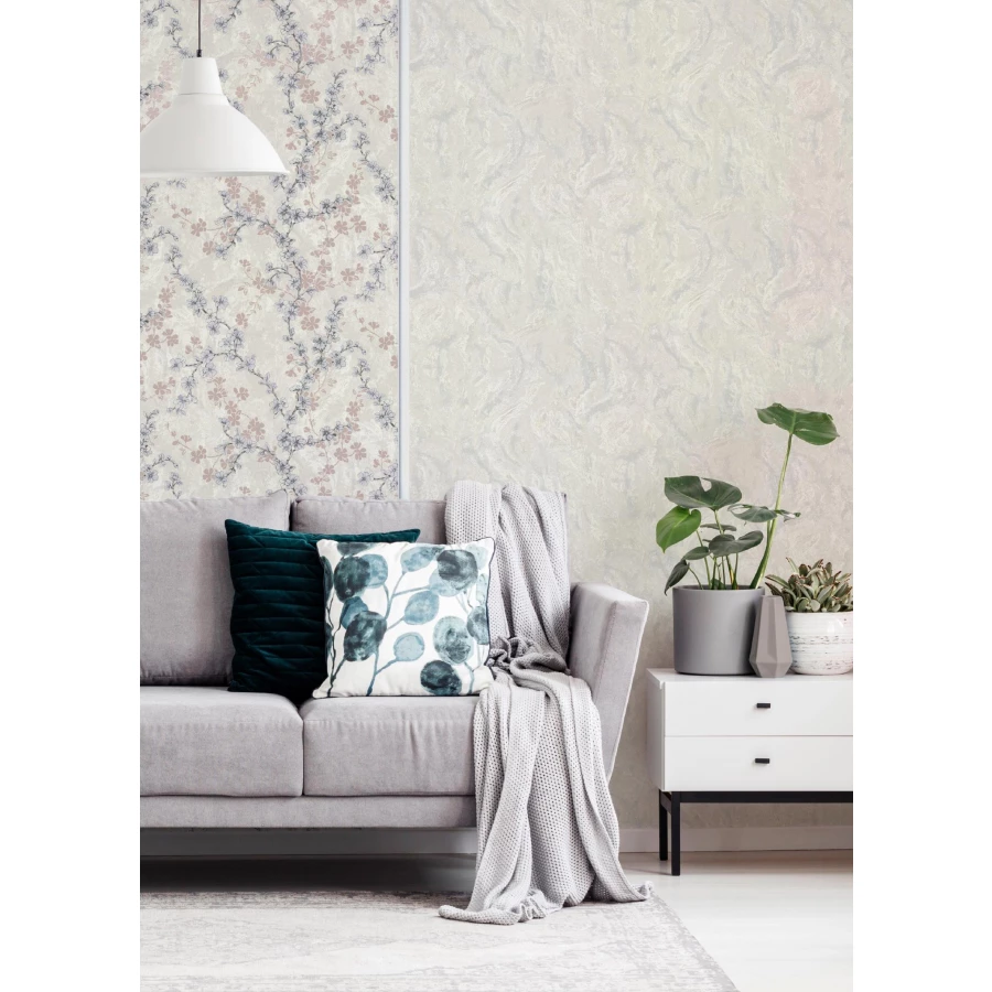 Обои флизелиновые Palitra Home Alba HomeColor бежевые HC31198-25 1,06х10,05 м