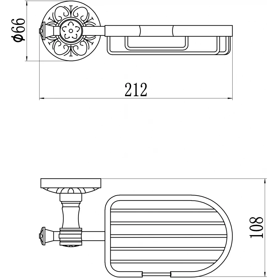 Мыльница решетка настенная Savol 58с S-005832C