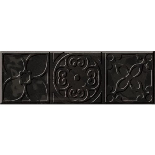 Декор Cifre Bulevar Altair Black Decor 30x10 см