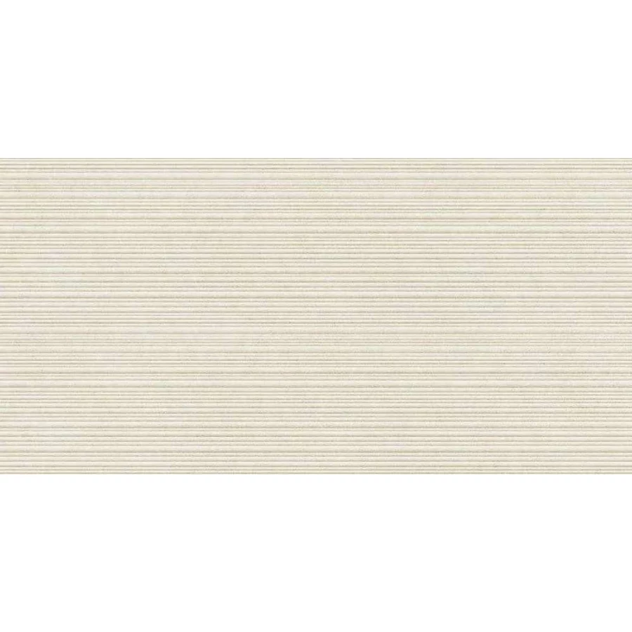 Керамогранит Italgraniti Nuances bianco ribbed sq matt NU01BAR 120х60 см