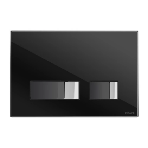 Кнопка Cersanit Movi черная глянцевая стекло BU-MOV/Blg/Gl