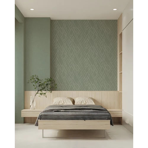 Обои флизелиновые Аспект Лондон зеленые 70666-72 1,06х10,05 м