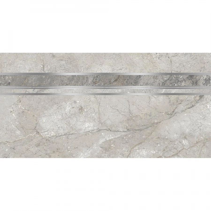 Плитка настенная Axima Этна D Декор узкая полоса матовый серый 60х30 см