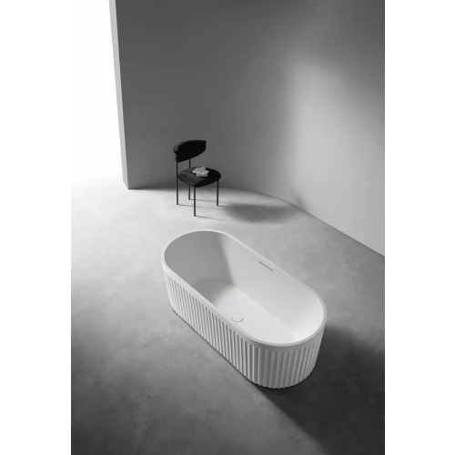 Ванна из искусственного камня Abber Stuttgart белая матовая AM9925 170х75 см