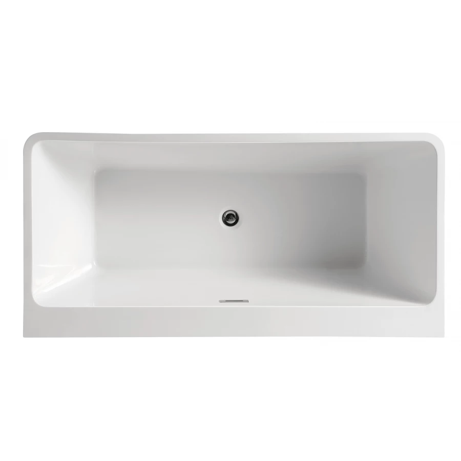 Ванна акриловая Azario Oxford пристенная в комплекте с сифоном и металлической рамой OXF17083 170х83х65 см