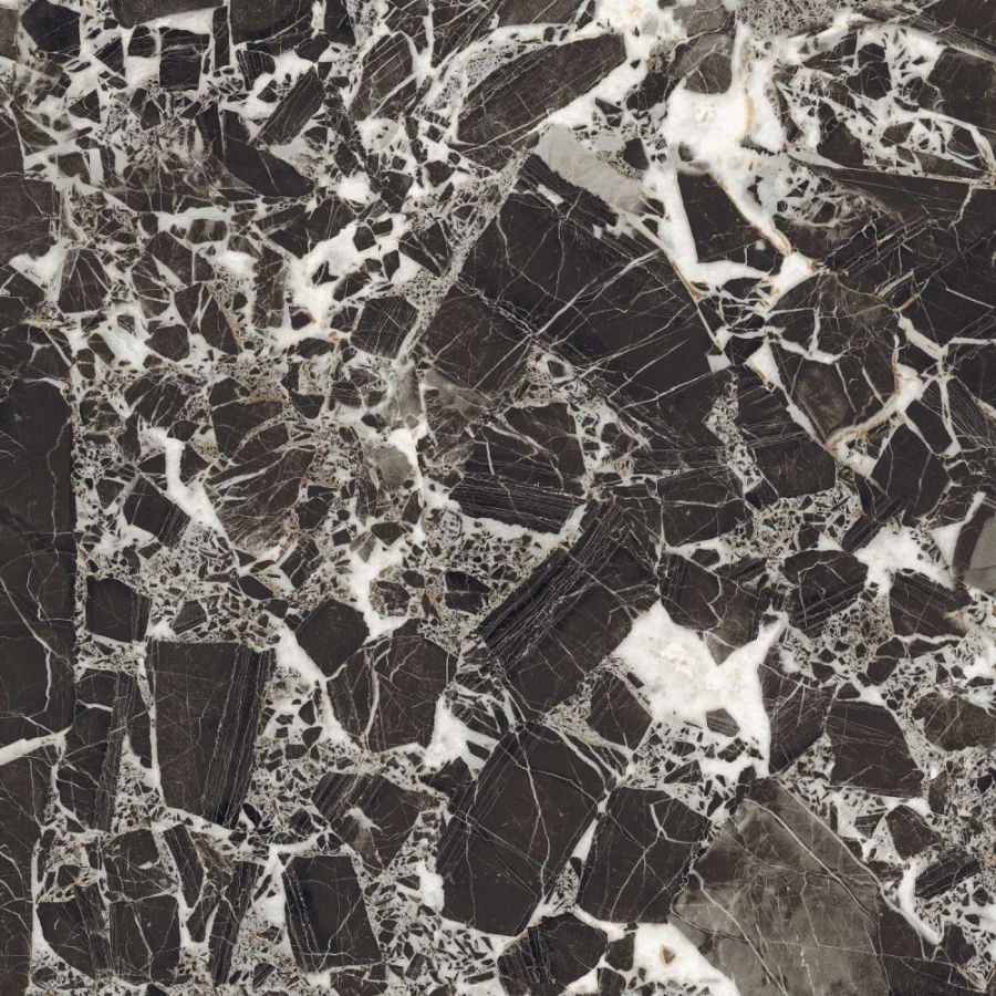 Керамогранит Керамин Нуар матовый черный 60х60 см