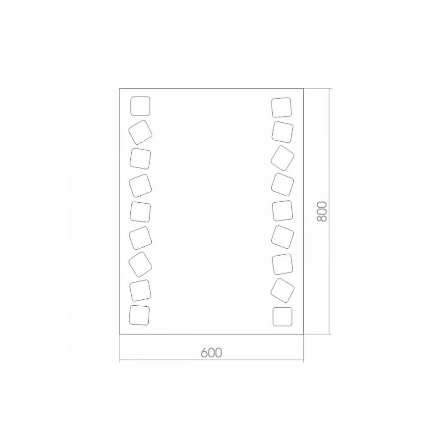 Зеркало с подсветкой MixLine Карат 525404 60х80 см