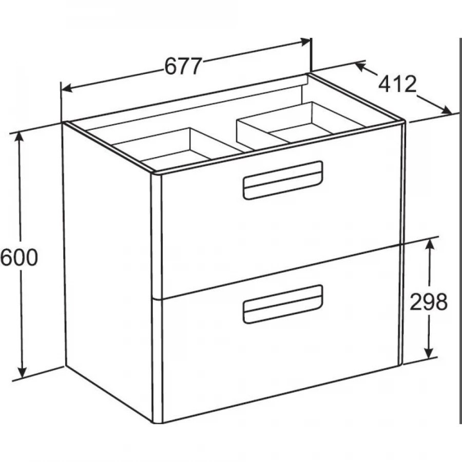 Тумба под раковину Roca The Gap фиолетовая ZRU9302741 70 см