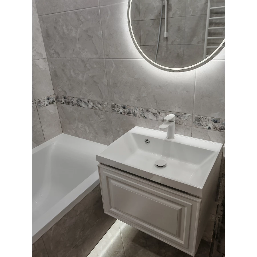 Керамическая плитка Kerlife Delicato Perla 49 матовая серая 63х31,5 см