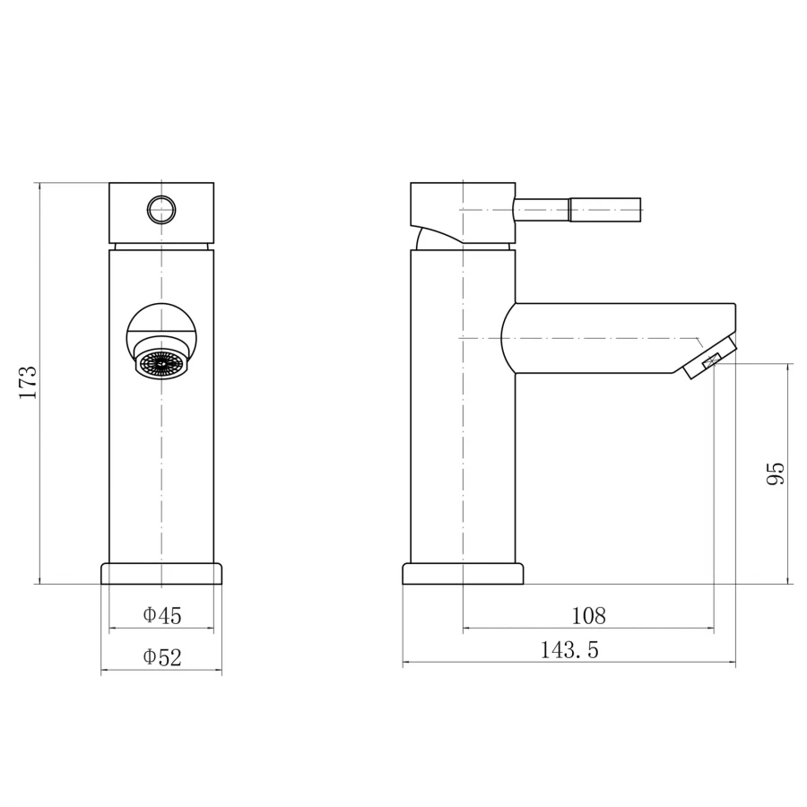 Смеситель для раковин Fashun A58101A-7