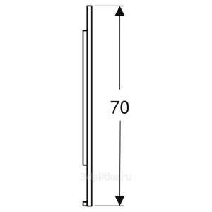 Зеркало с подсветкой Geberit Option Plus с прямым и непрямым освещением B 90 см H 70 см Серебристые оттенки Матированный алюминий 502.783.00.1
