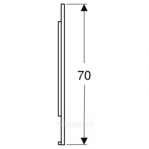 Зеркало с подсветкой Geberit Option Plus с прямым и непрямым освещением B 90 см H 70 см Серебристые оттенки Матированный алюминий 502.783.00.1