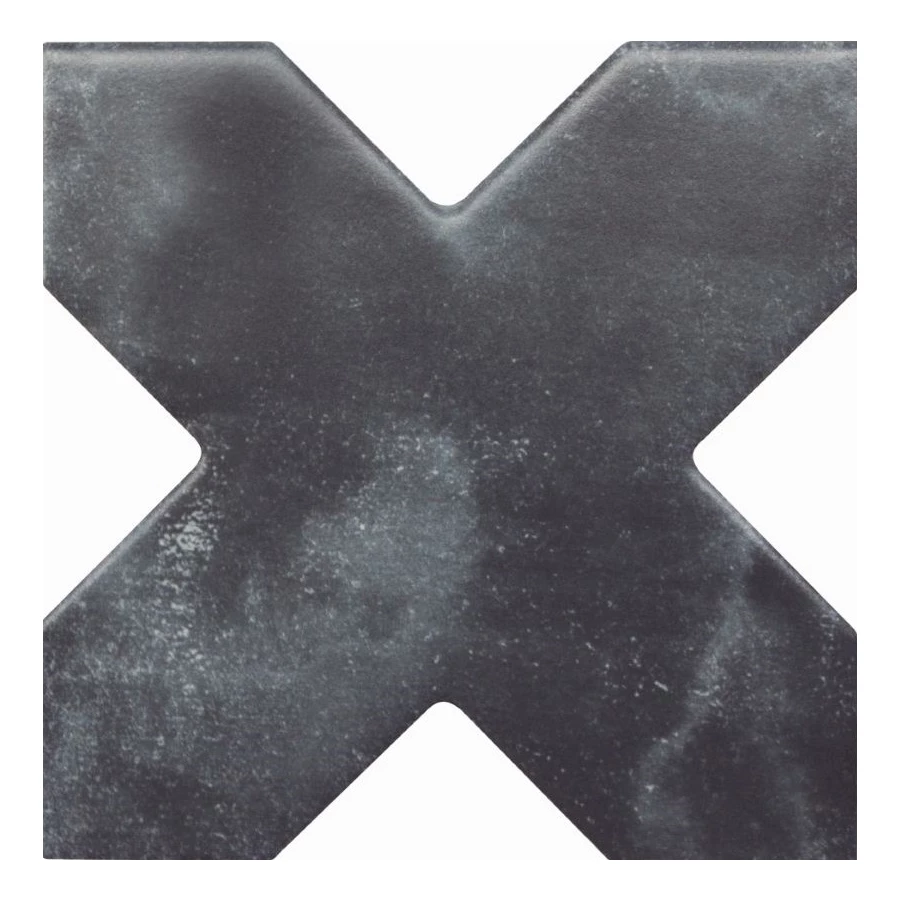 Керамогранит Cevica Becolors Cross Navy матовый черный CV67378 13,25х13,25 см