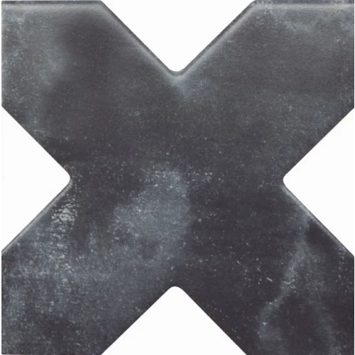 Керамогранит Cevica Becolors Cross Navy матовый черный CV67378 13,25х13,25 см