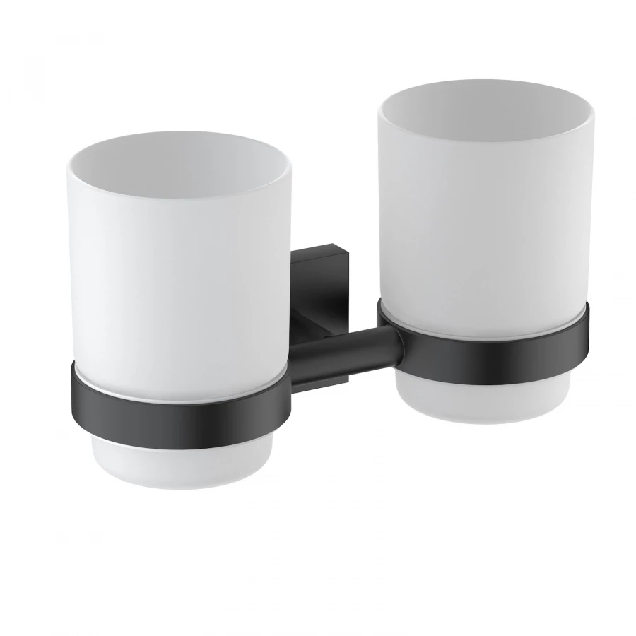 Стакан для зубных щеток Timo Selene двойной черный 12034/03