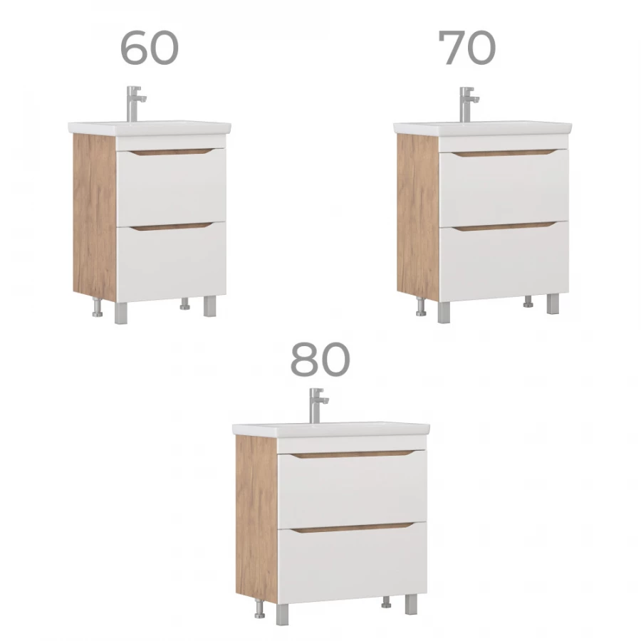 Тумба под раковину Vigo Grani 800-0-2 дуб золотой 203 дуб золотой