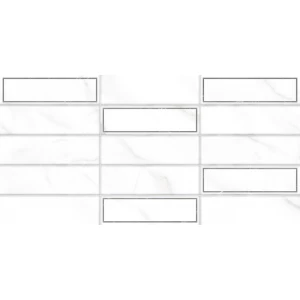 Плитка настенная ALMA Ceramica Bronks рельефная матовая белая TWA3060BRK27 60х30 см