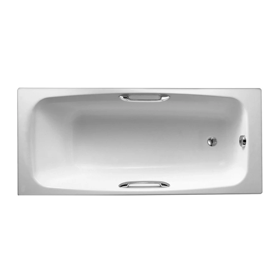 Ванна чугунная Jacob Delafon Diapason с антискользящим покрытием с отверстием для ручек без ножек белая E2926-00 170x75 см