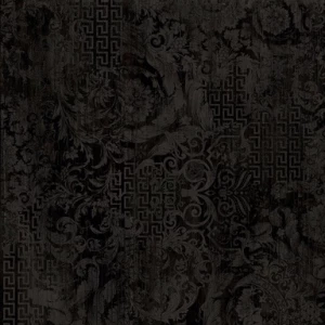 Керамогранит Versace Eterno Carbon Patchwork матовый черный 263030 80x80 см