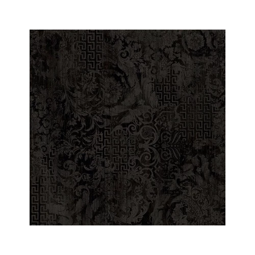Керамогранит Versace Eterno Carbon Patchwork матовый черный 263030 80x80 см