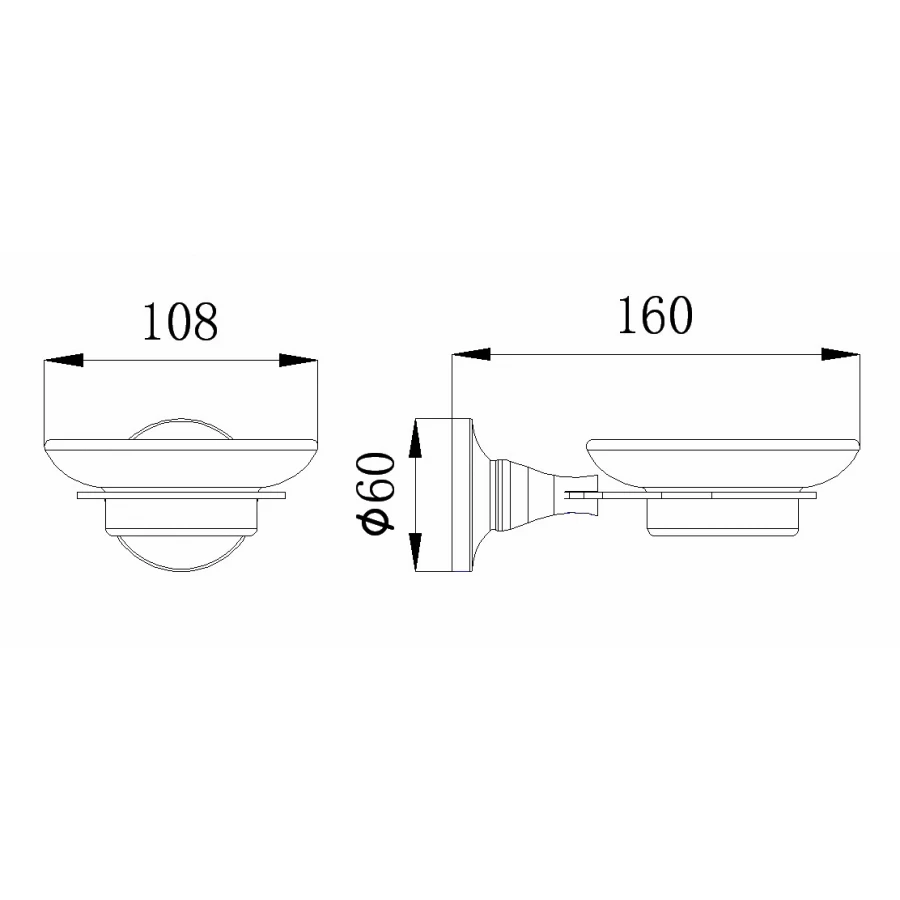 Мыльница стеклянная Rush Corsica CO42411 10,8х6 см