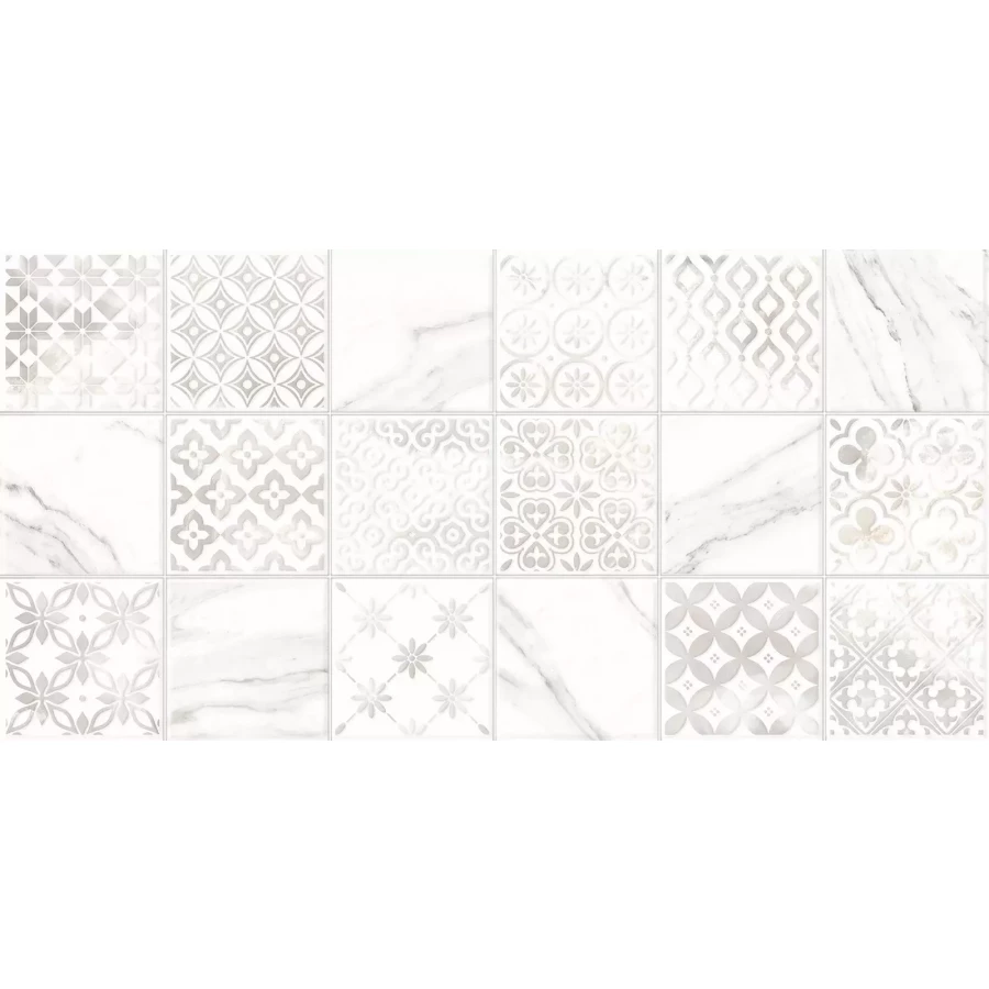 Плитка настенная Alma Ceramica Fresco рельефная глянцевая белая TWU2550FRC17 50х24,9 см