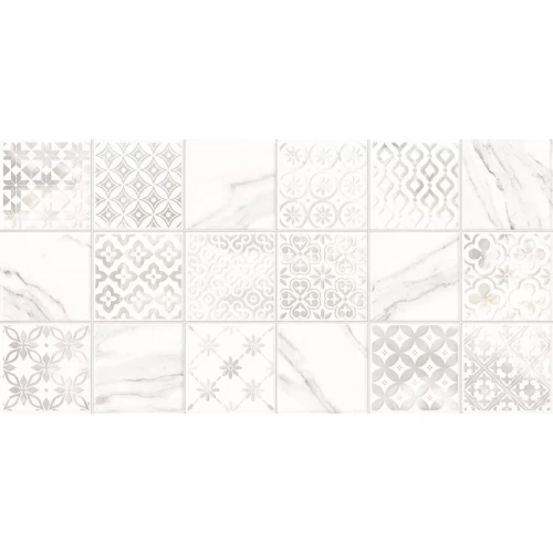 Плитка настенная Alma Ceramica Fresco рельефная глянцевая белая TWU2550FRC17 50х24,9 см