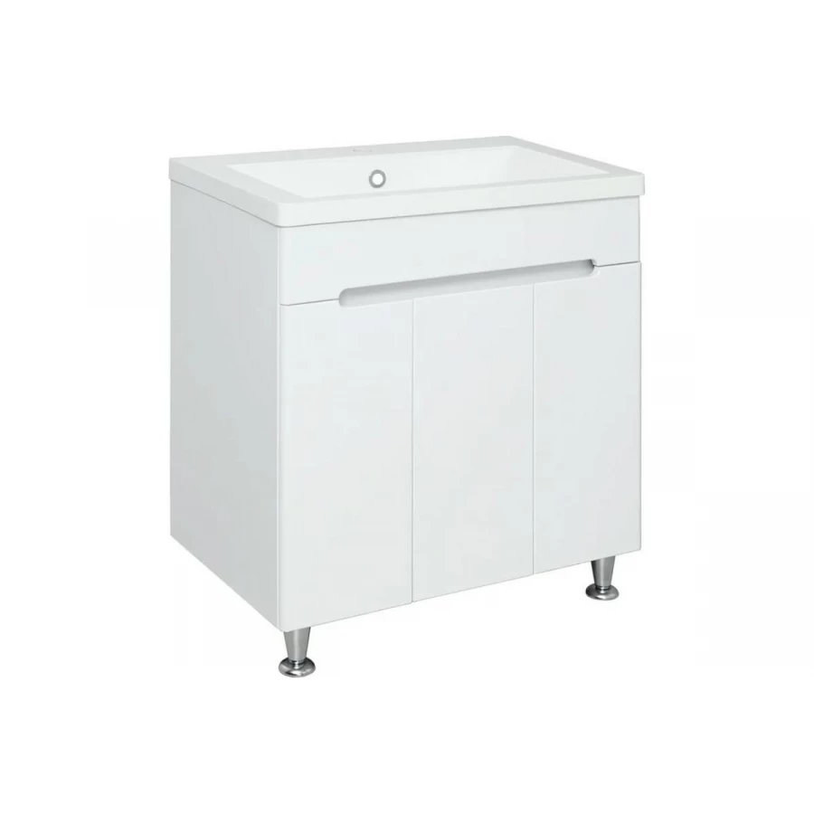 Тумба под раковину Runo Парма 75 напольная 3 двери под умывальник Omega 75 00-00001040