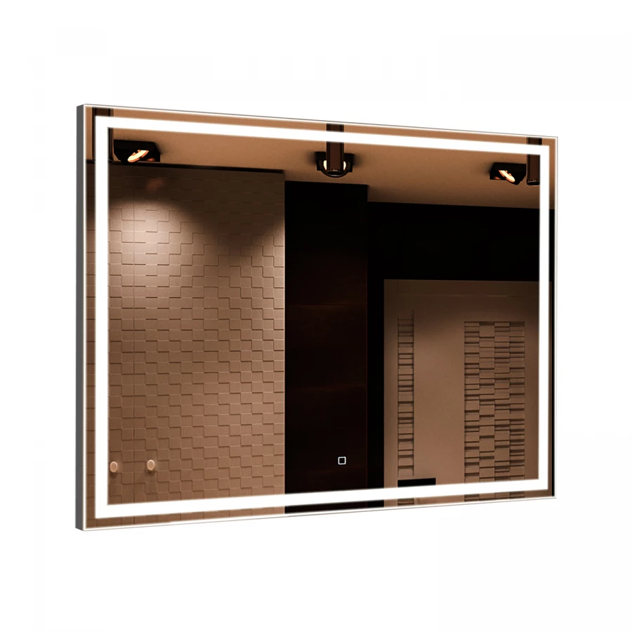 Зеркало Azario Ливия Led-подсветка с диммером сенсорный выключатель ФР-1526 100х80 см