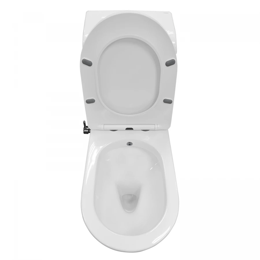 Унитаз-моноблок Azario Brusco напольный со встроенной функцией биде в комплекте с сиденьем дюропласт микролифт AZ-1085B 70x38x80.5 см