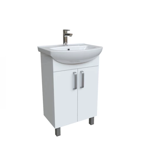 Тумба с умывальником Iddis напольная белая Optima Home OPH55WFi95K 55 см